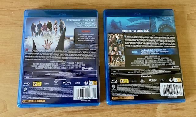 troc de troc 2 blurays films de requin - deep blue sea - peur bleue 2 et 3 (neufs) image 1