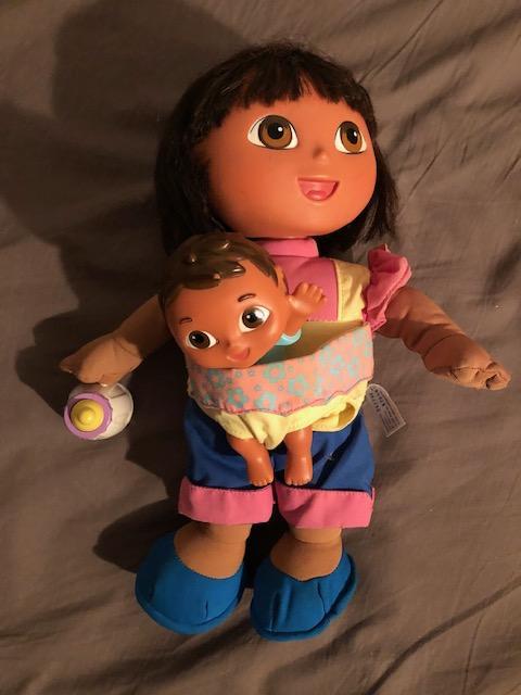 troc de troc (réservé) poupée dora maman et son bébé image 0