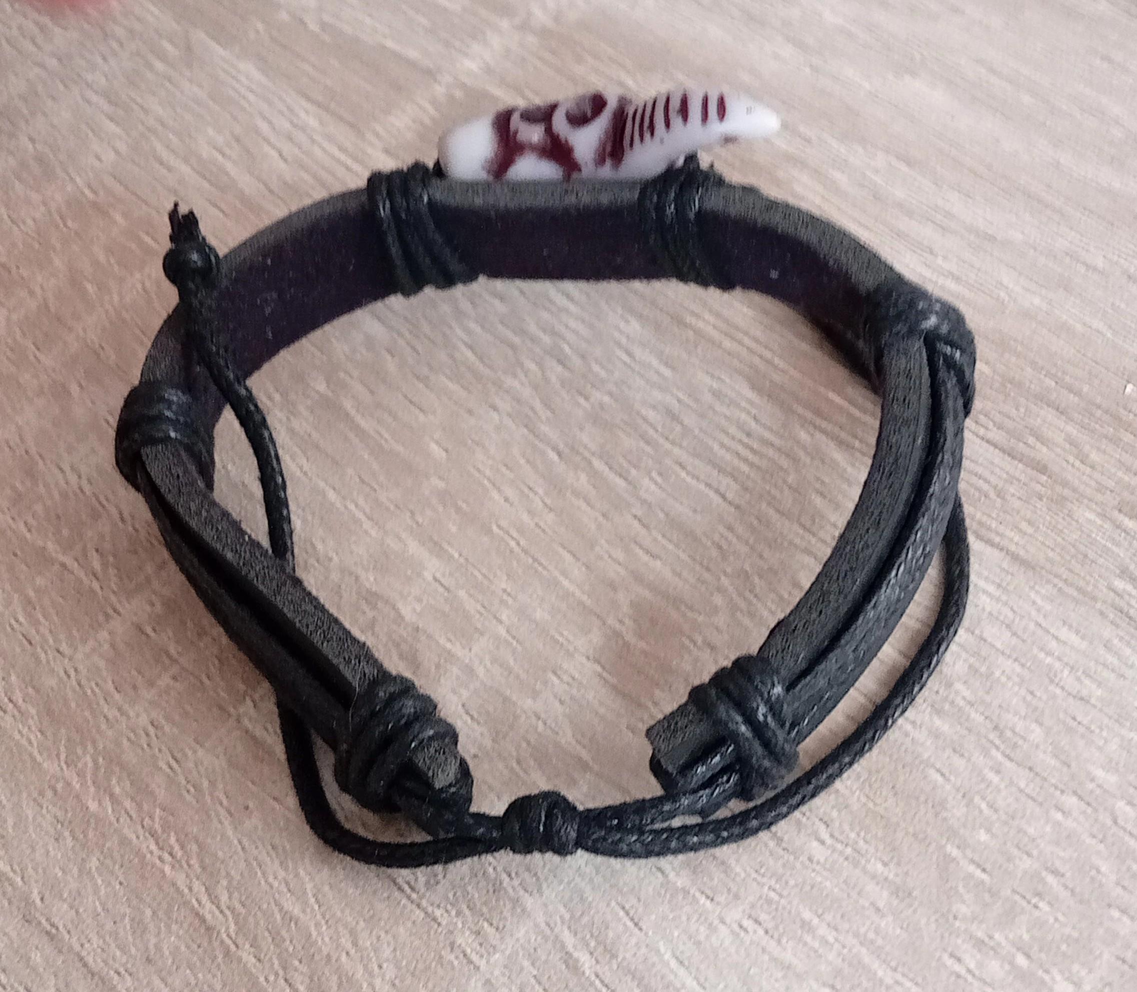 troc de troc bracelet rétro en cuire tressé " taureau " image 1