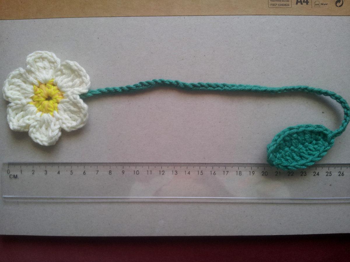 troc de troc rÉservÉ marque page ou décoration fleur au crochet fait main neuf (#1) image 2