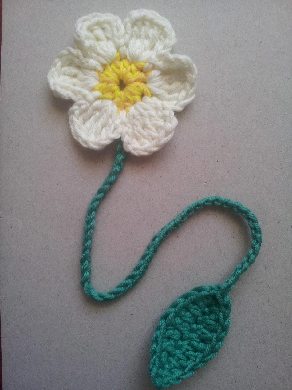 troc de troc rÉservÉ marque page ou décoration fleur au crochet fait main neuf (#1) image 0