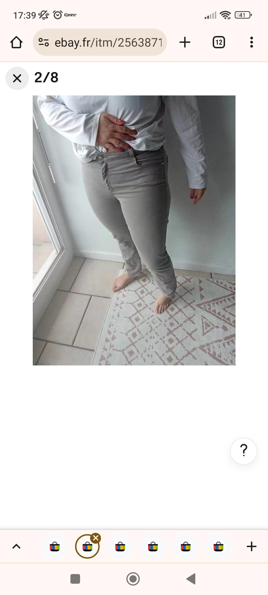 troc de troc pantalon gris taille 44 image 1