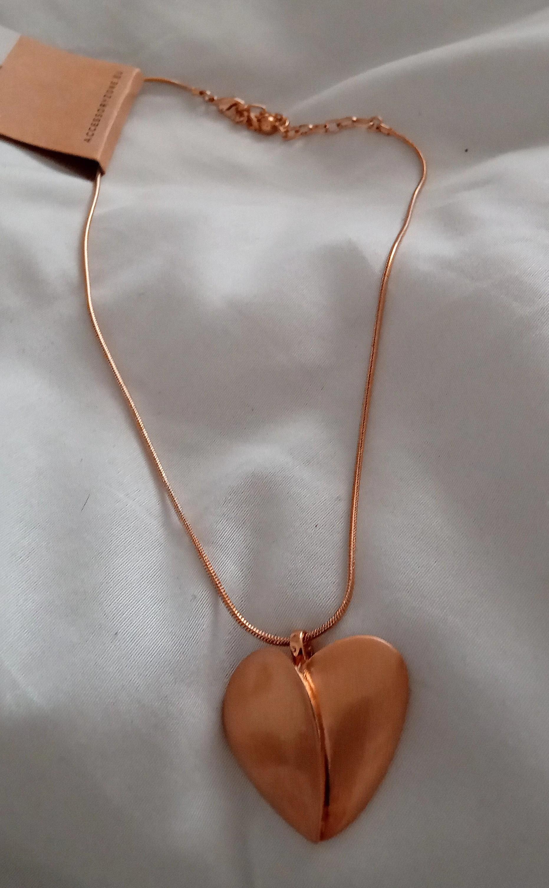 troc de troc reserver  collier femme coeur cuivré image 0