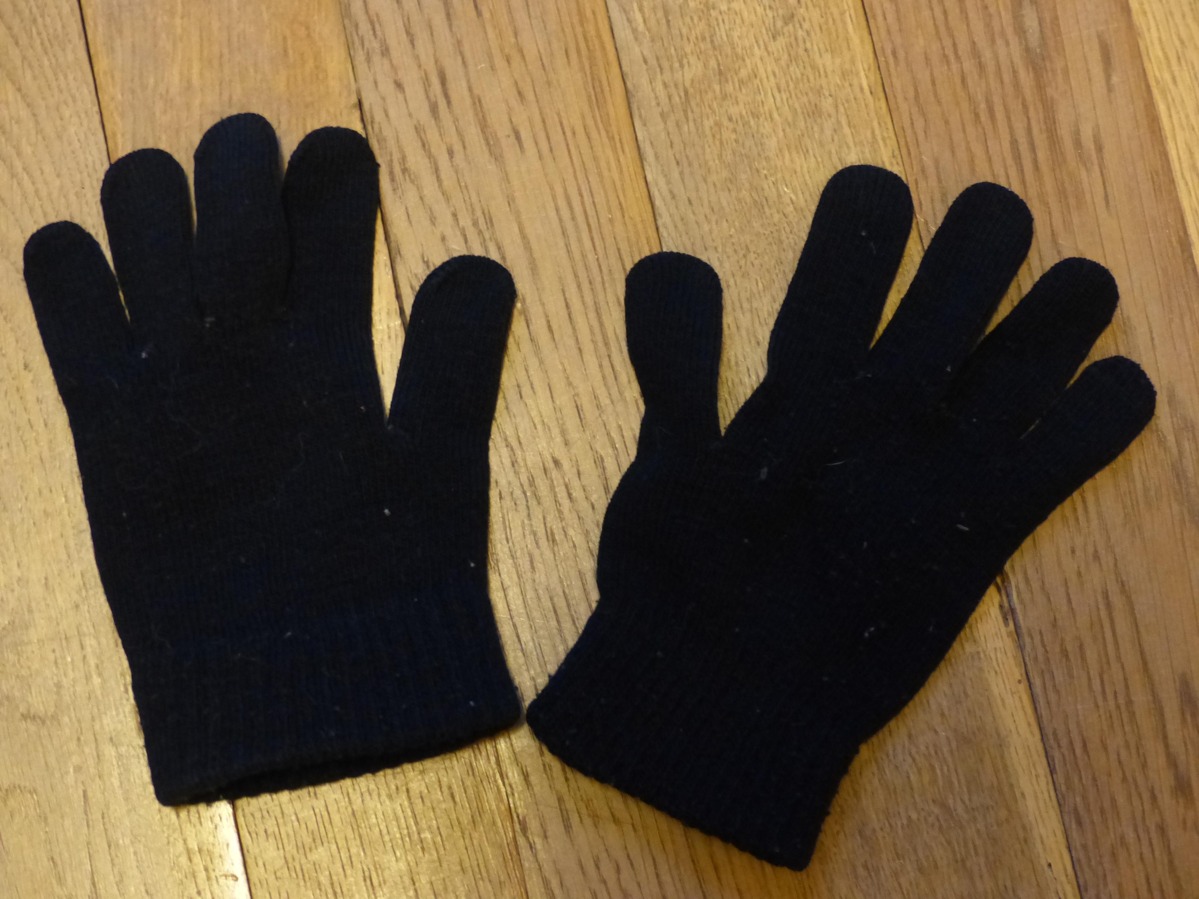 troc de troc paire de gants enfant en noir image 0