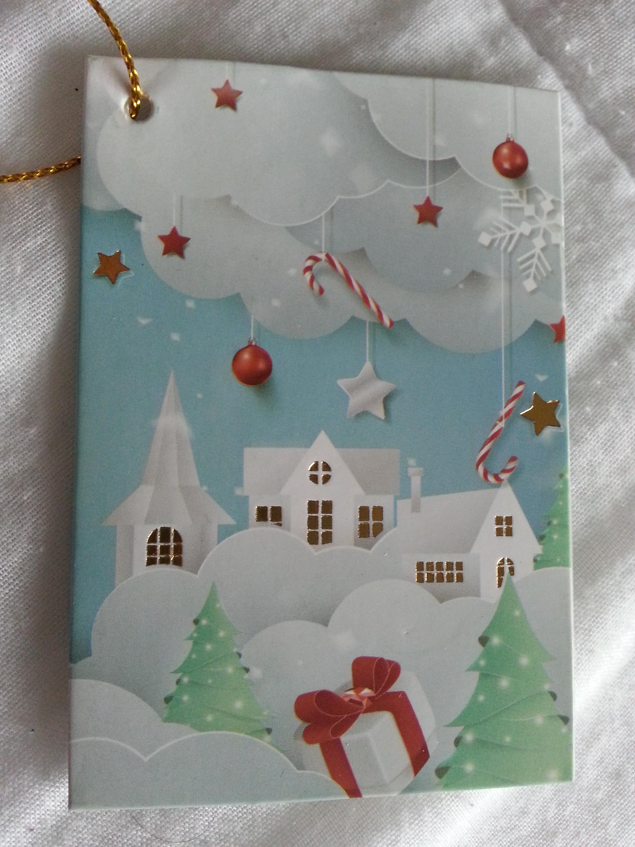 troc de troc lot de 3 cartes messages merry christmas pour accrocher au cadeau image 2