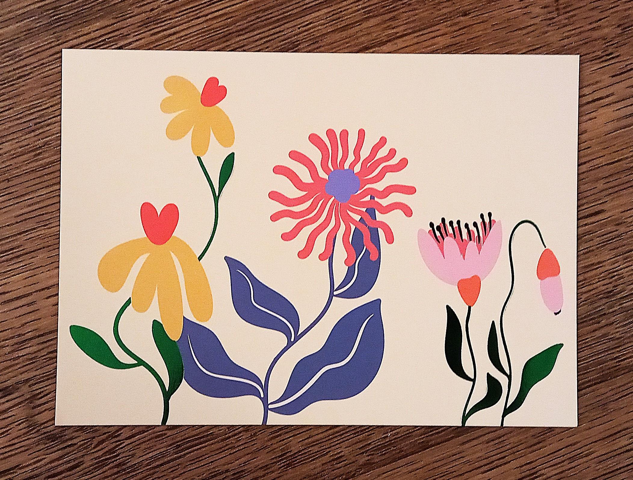 troc de troc carte postale florale. image 0