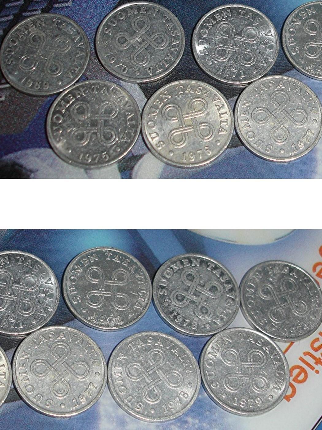 troc de troc 1 monnaie 1 penni  finlande suomen tasavalta soit 1969 70 71 72 73 74 75 76 77 78 ou 79 au choix image 0