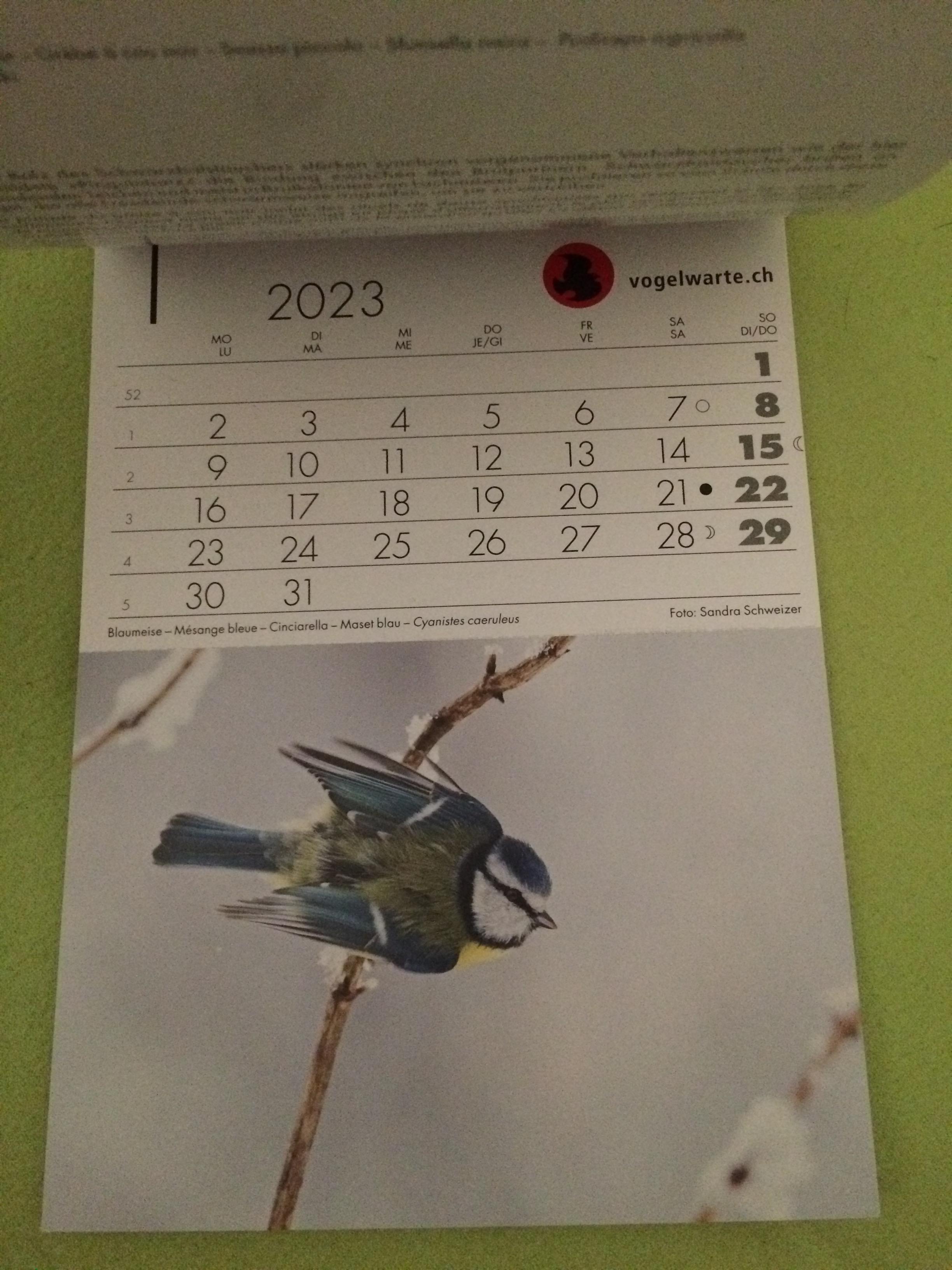 troc de troc calendrier d'oiseaux 2023 image 2