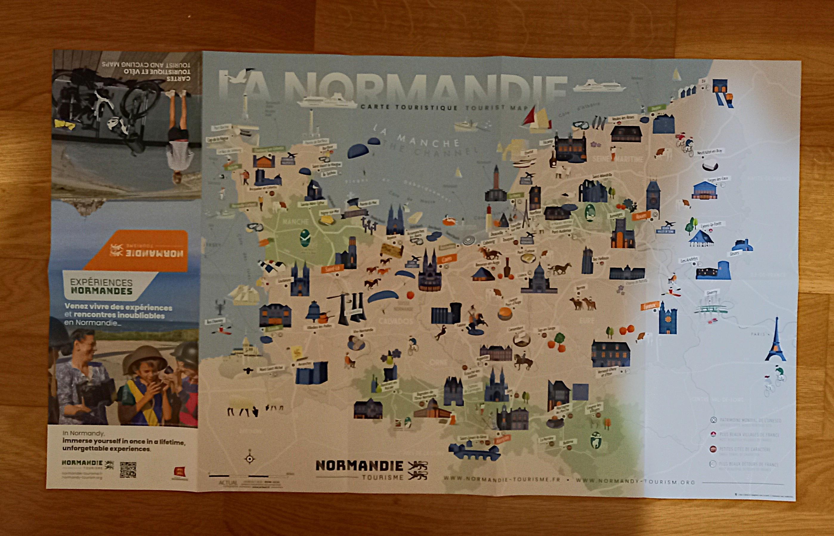 troc de troc carte touristique "la normandie à vélo". image 2