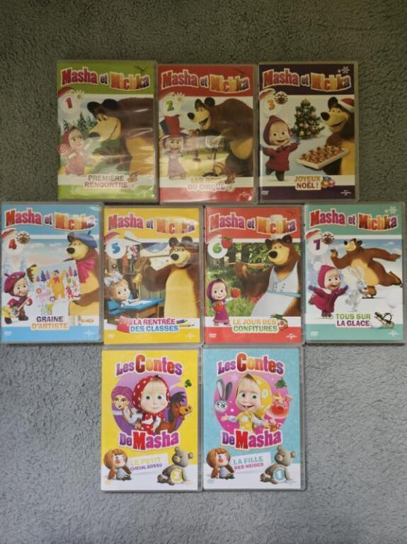 troc de troc dvd jeunesse - lot 9 dvd - masha et michka image 0