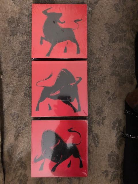 troc de troc 3 panneaux corrida inna panasenko, 14x14cm le panneau image 0