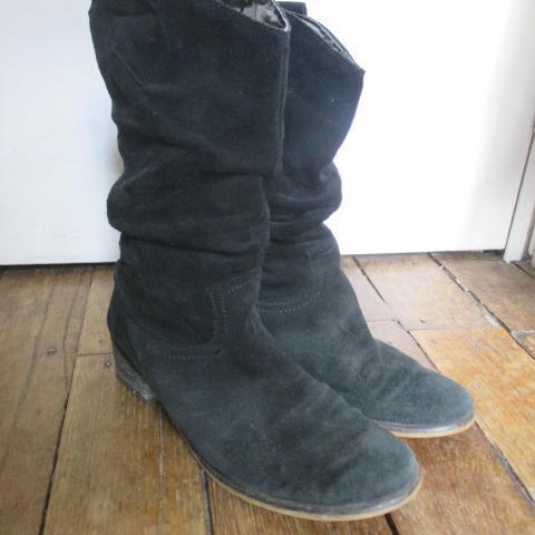 troc de troc bottines noires en daim pointure 38 image 0