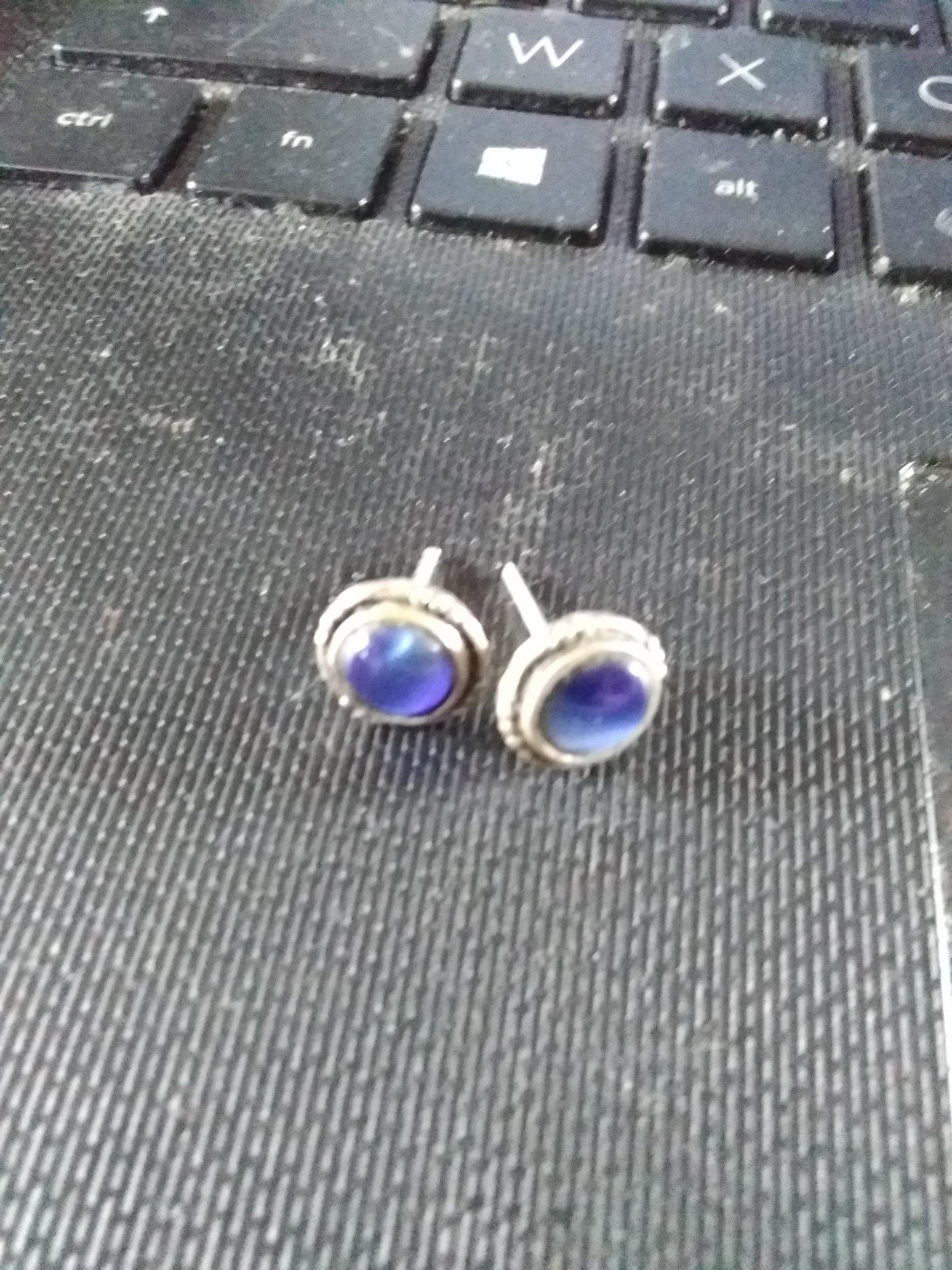 troc de troc +++réserver++++boucle d oreille bleu image 0