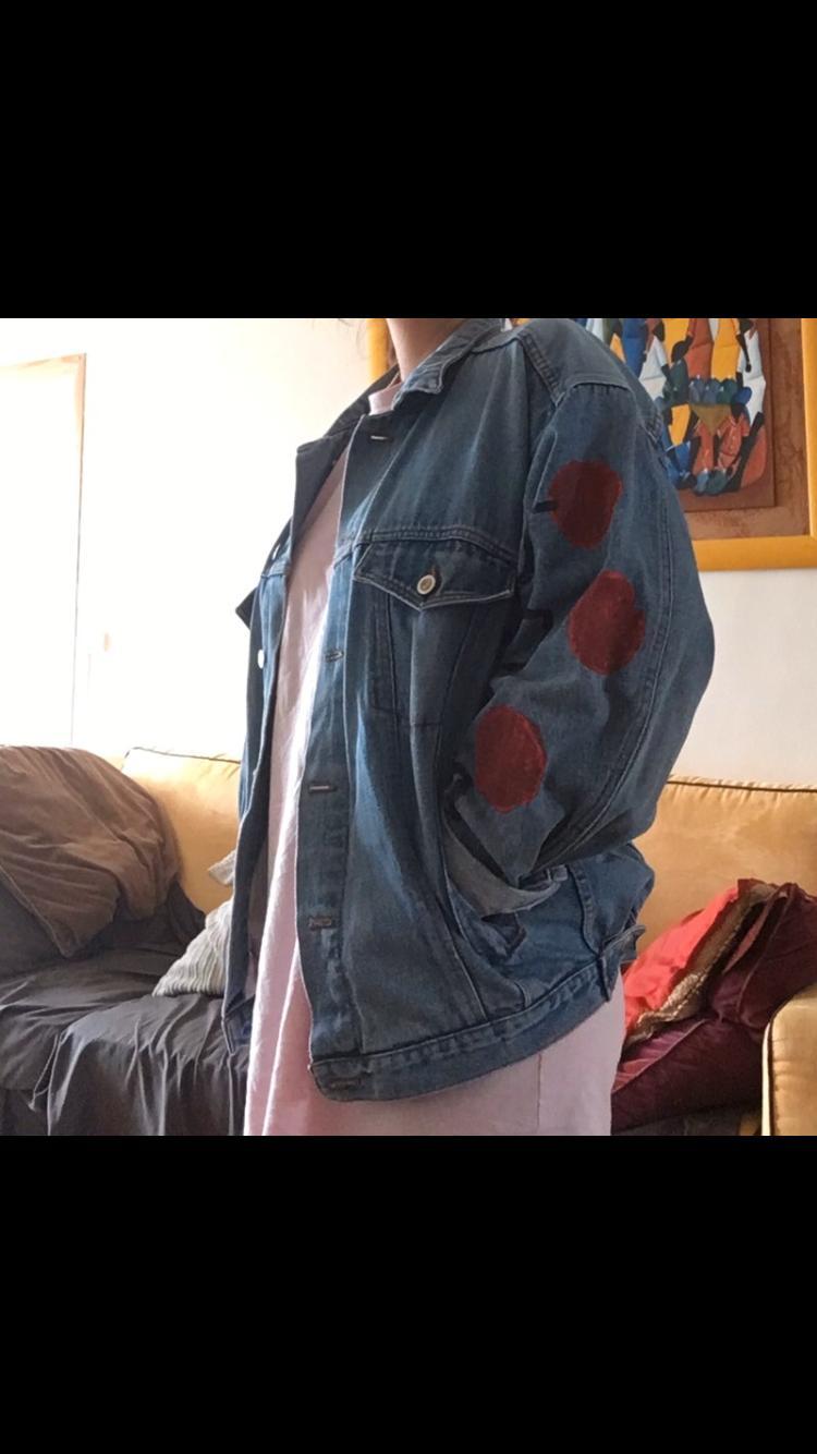 troc de troc veste en jean customisée miyazaki image 1