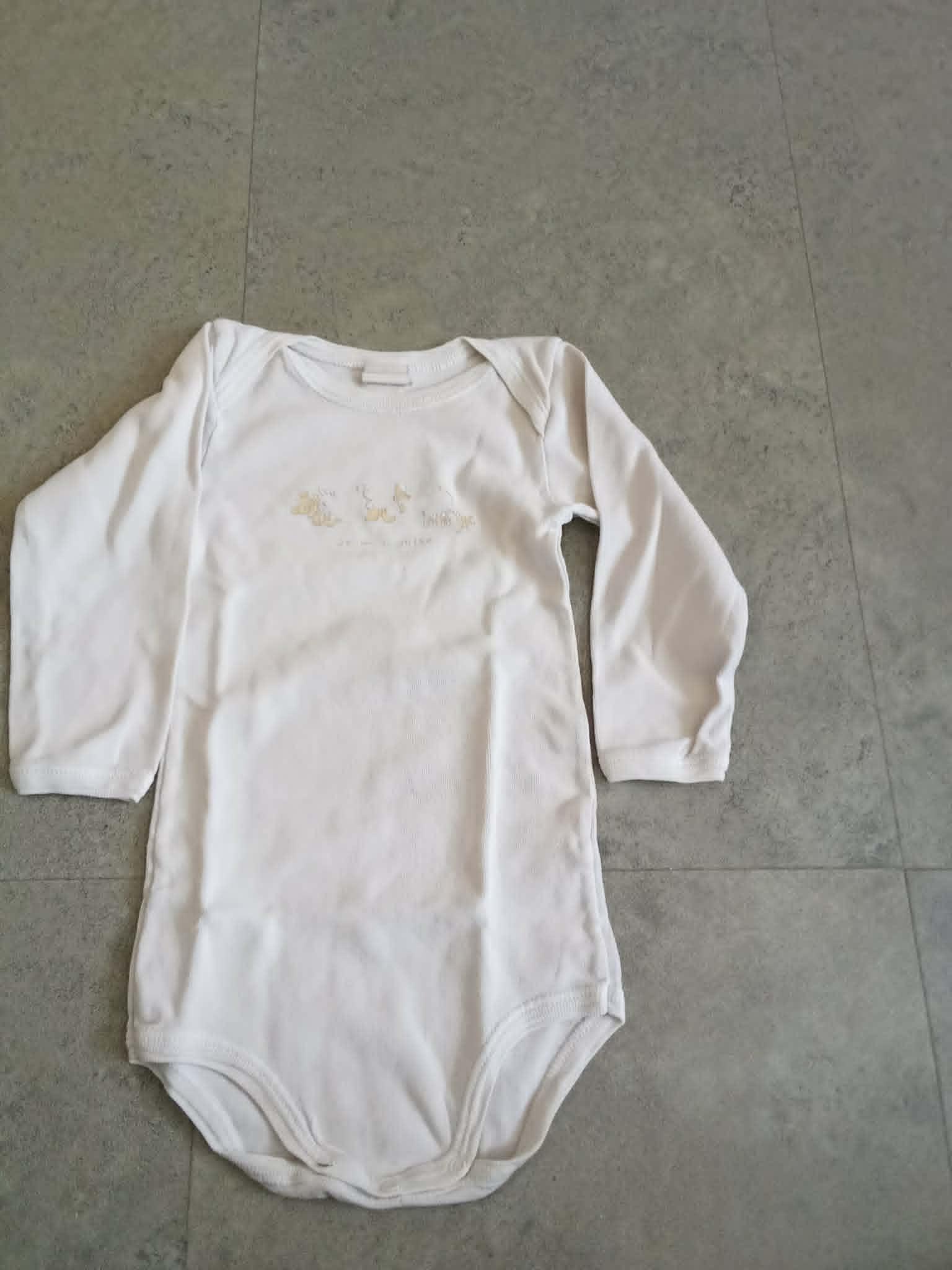 troc de troc body blanc dessin jaune 6 mois image 0