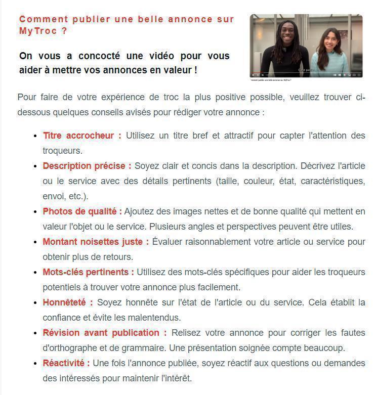 troc de troc comment poster une belle annonce sur mytroc ? image 1