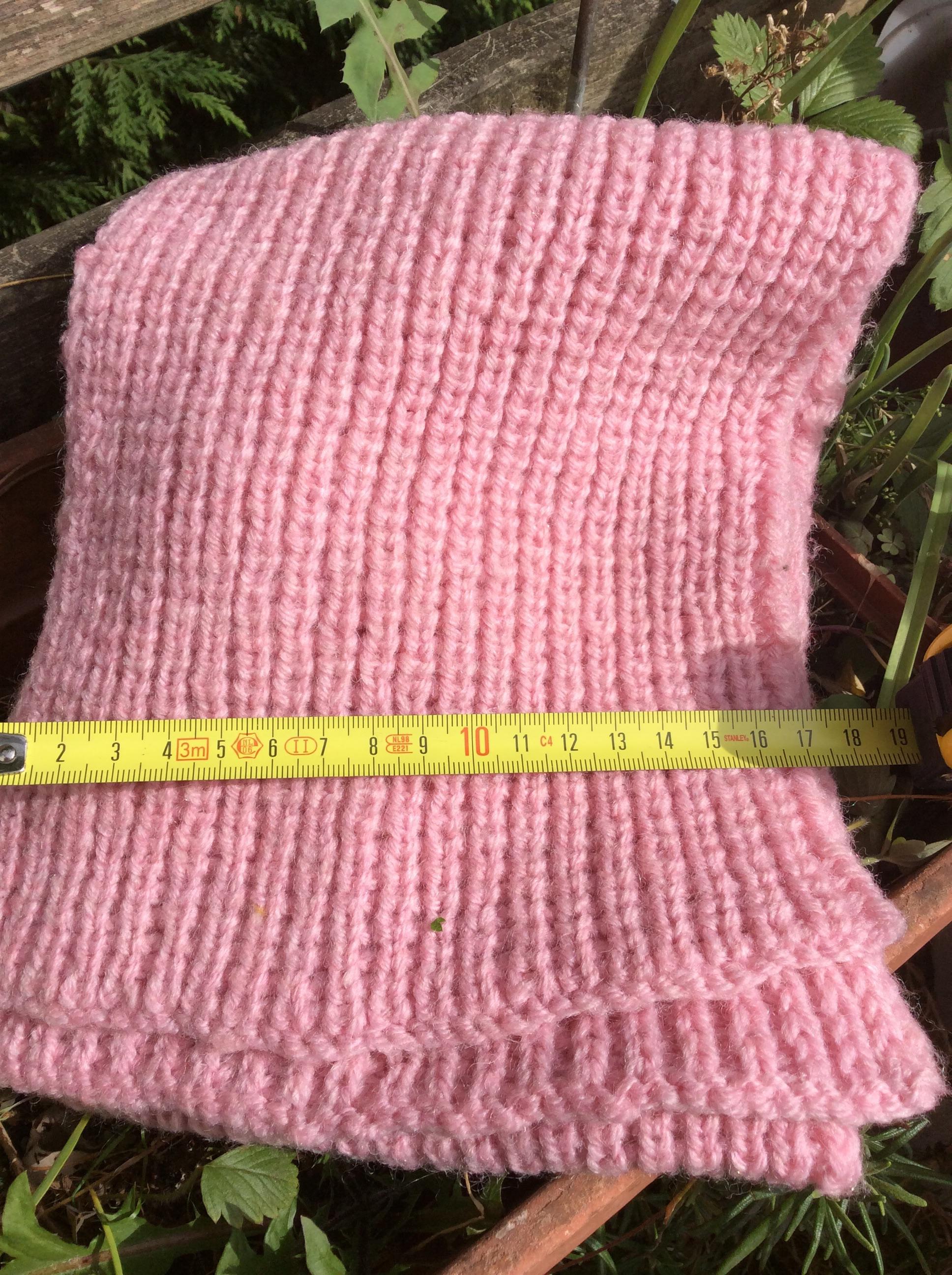 troc de troc Écharpe rose tricotée main 90 cm sur 16 cm image 1