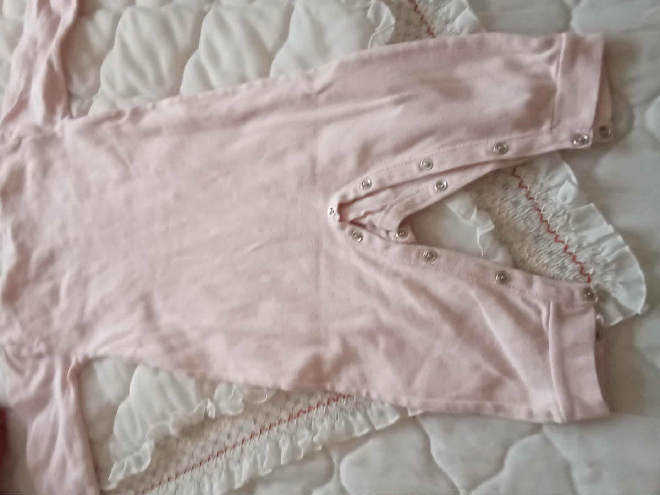 troc de troc combi body   long 9 mois absorba rose pale dessin devant image 0