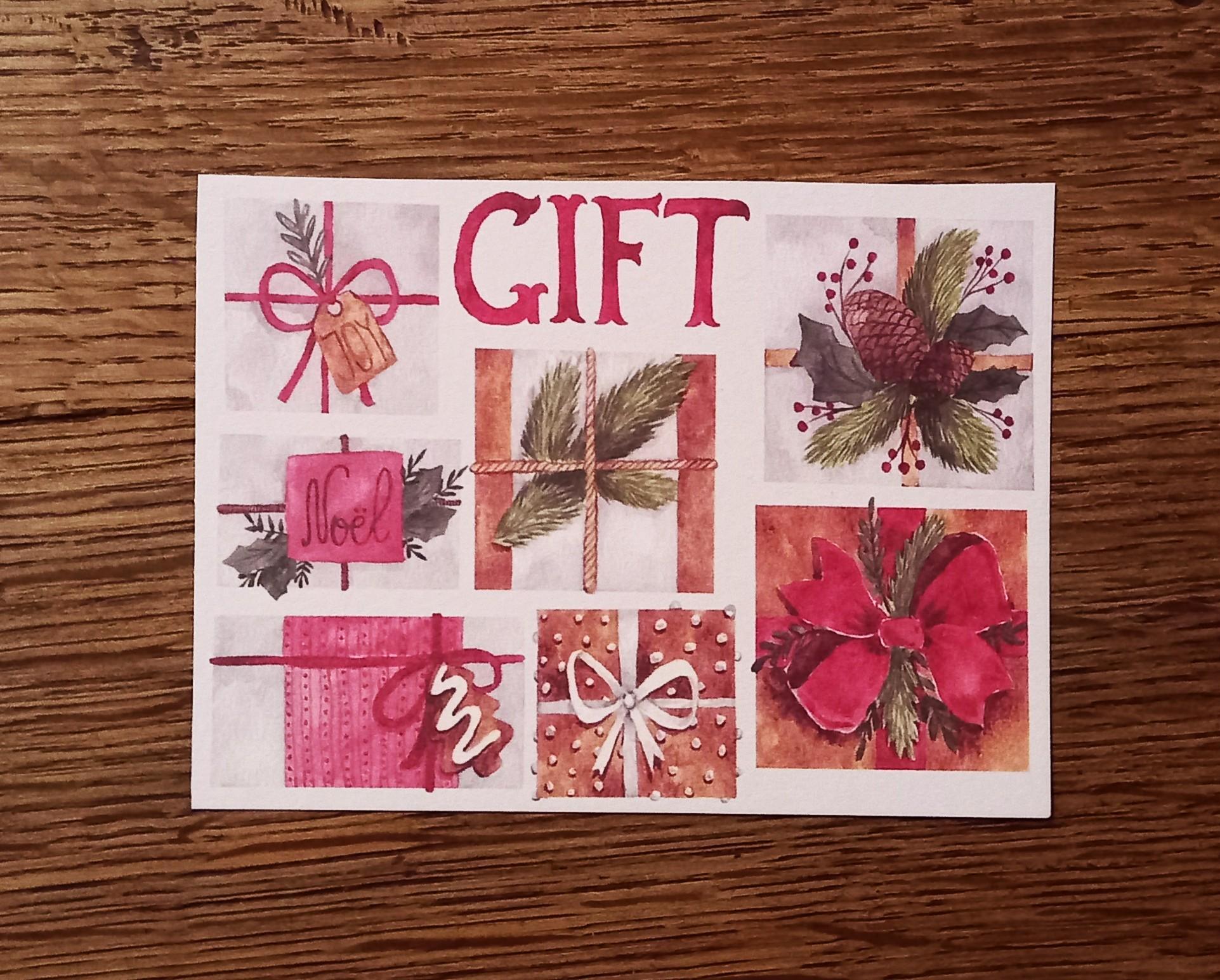 troc de troc petite carte "gift noël". image 0