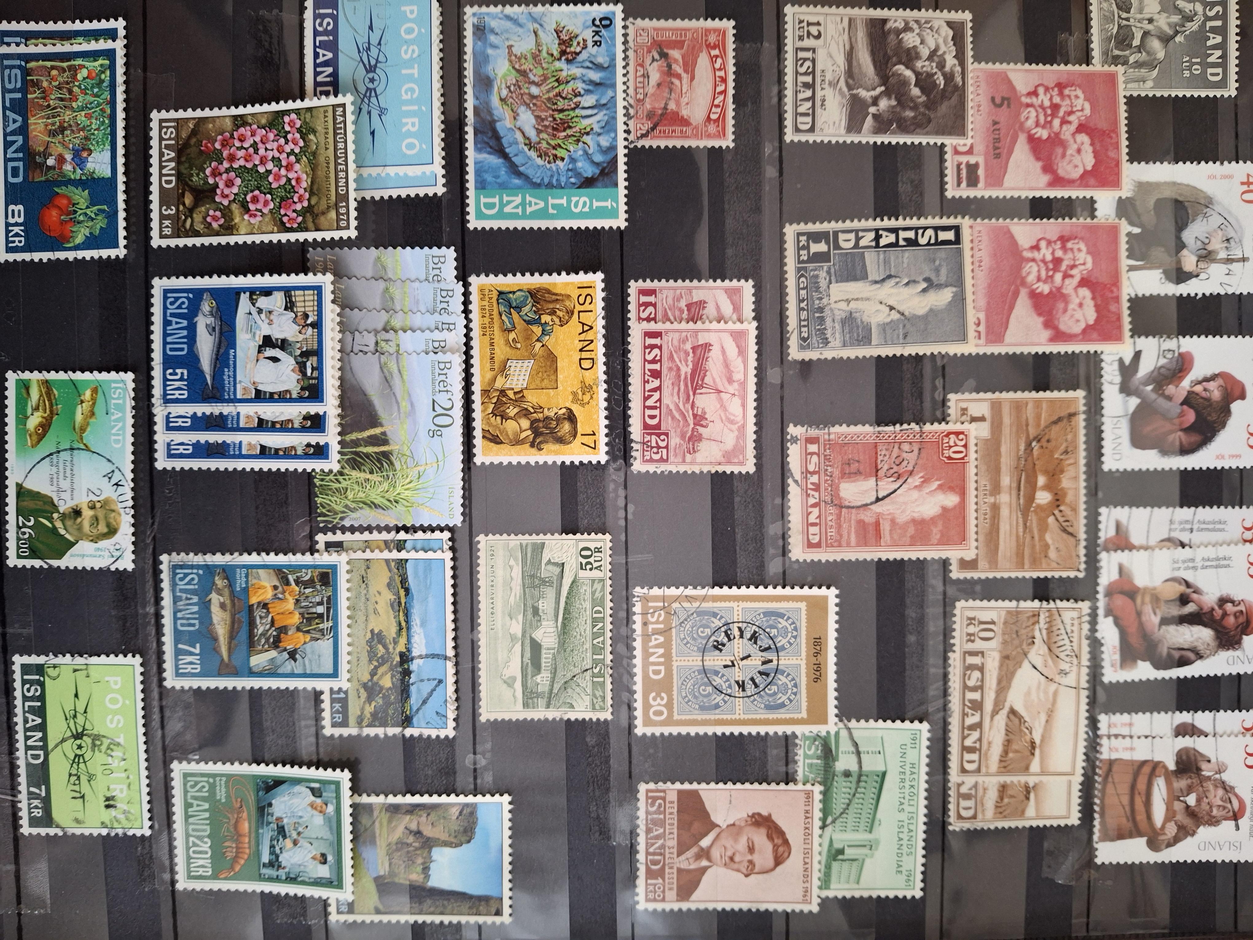 troc de troc timbres d 'islande - ice land - iceland oblitérés quelques neufs image 2