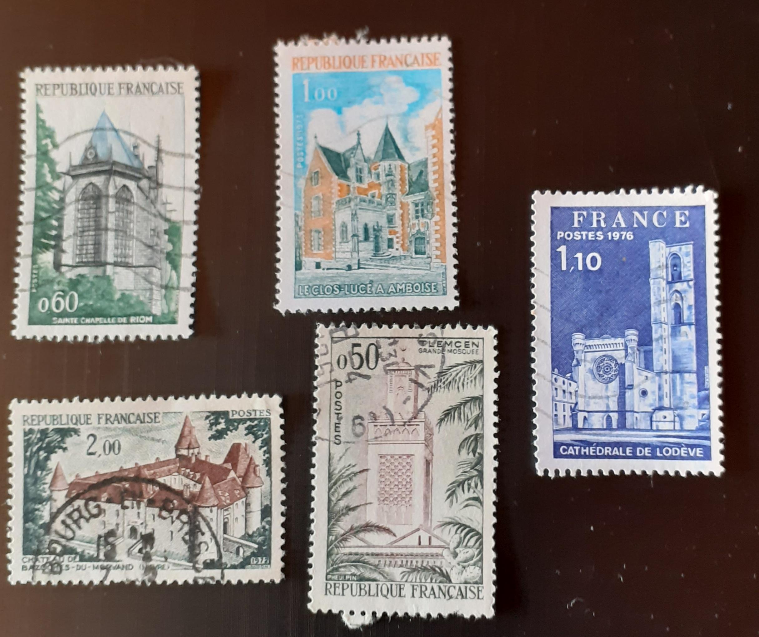 troc de troc 5 timbres francais lieux image 0