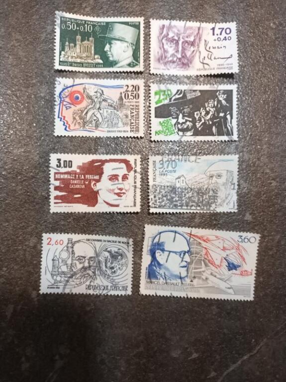 troc de troc timbres fr - lot "personnages célèbres" image 0