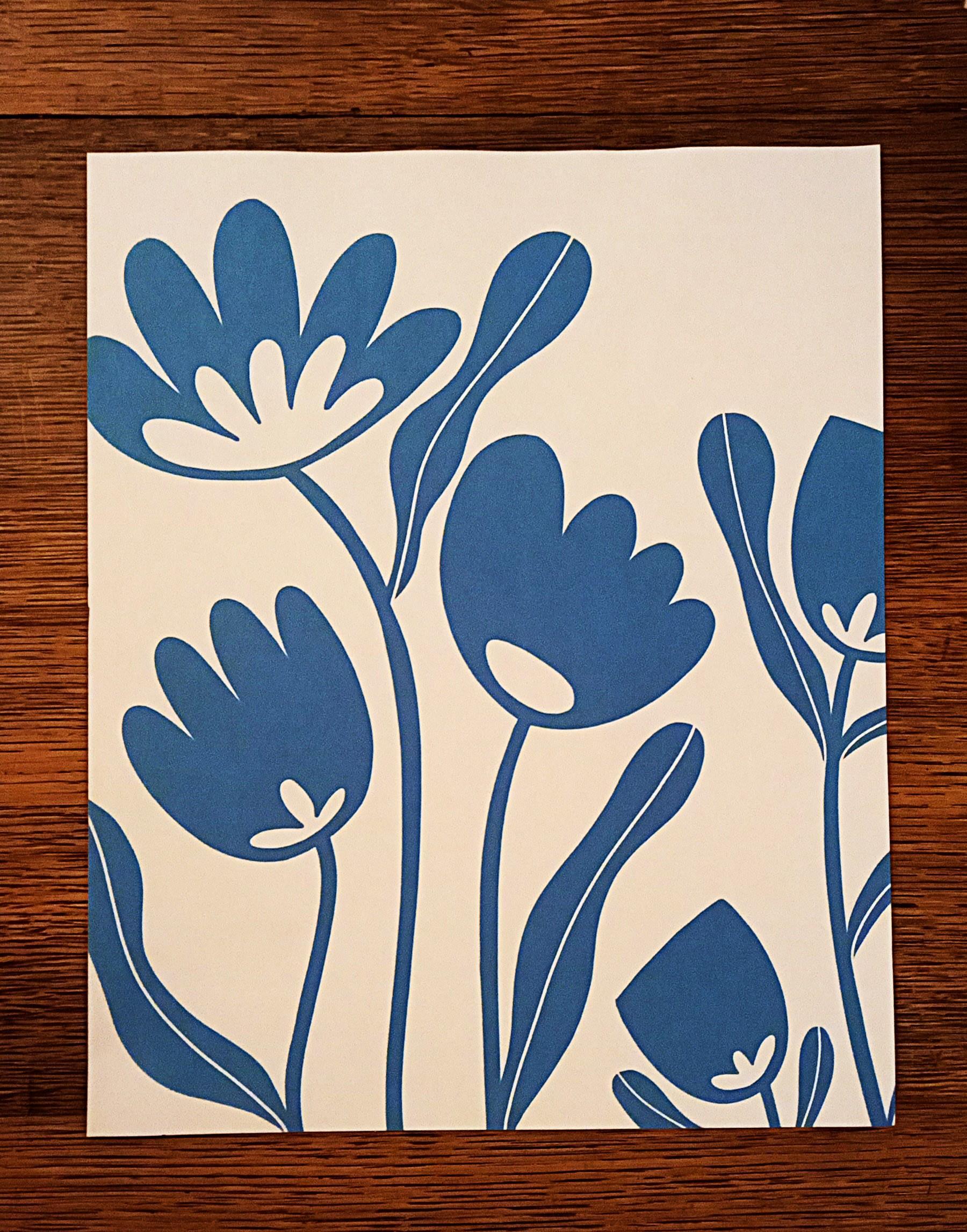 troc de troc affiche "fleurs bleues". image 0