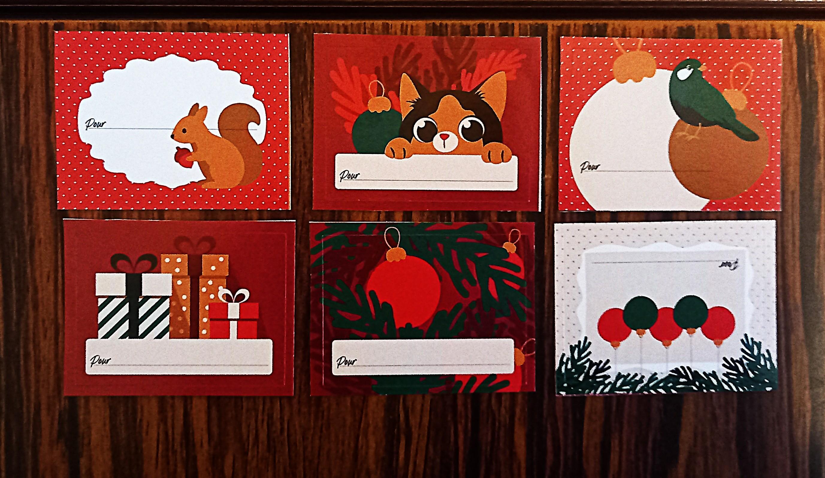 troc de troc etiquettes autocollantes de noël. reservees. image 0