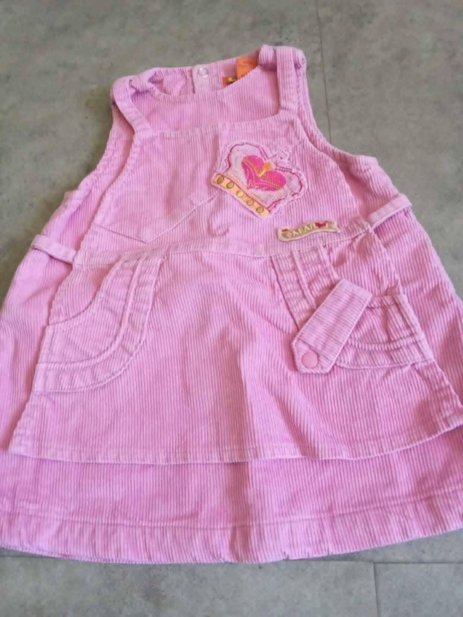 troc de troc robe neuf marque orchestra velours rose   6 mois image 0