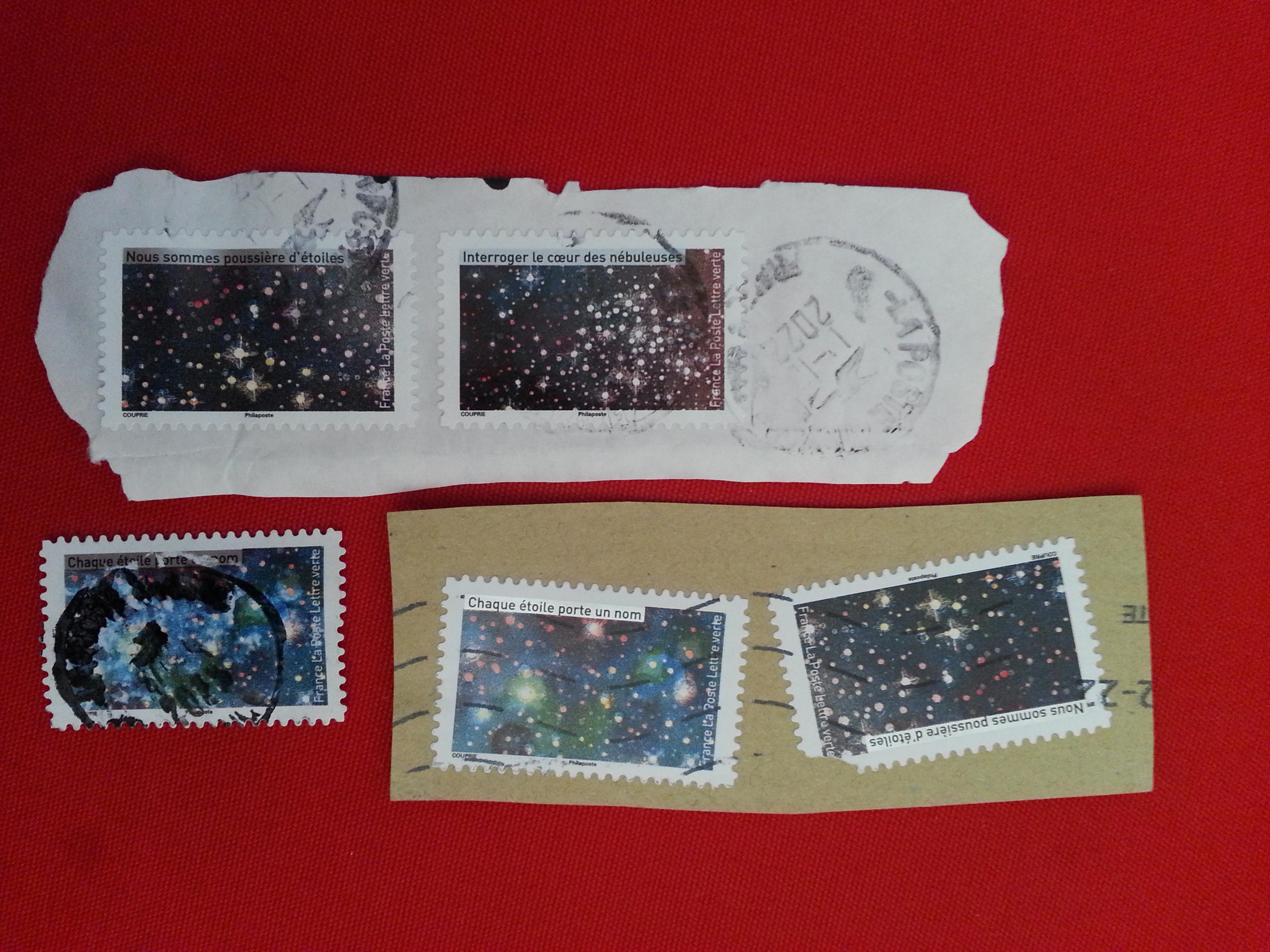 troc de troc réservé /// lot de 5 timbres " les étoiles " image 0