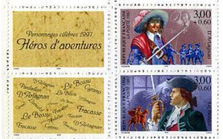 troc de troc [recherche] timbres fr héros d'aventures 1997 image 0