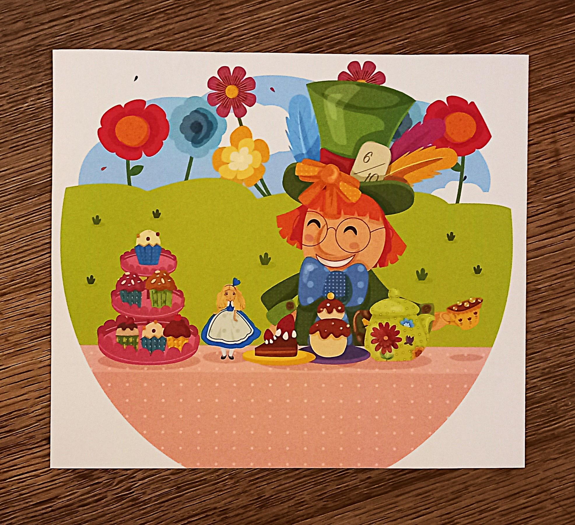 troc de troc affichette "le chapelier fou d'alice au pays des merveilles". image 0