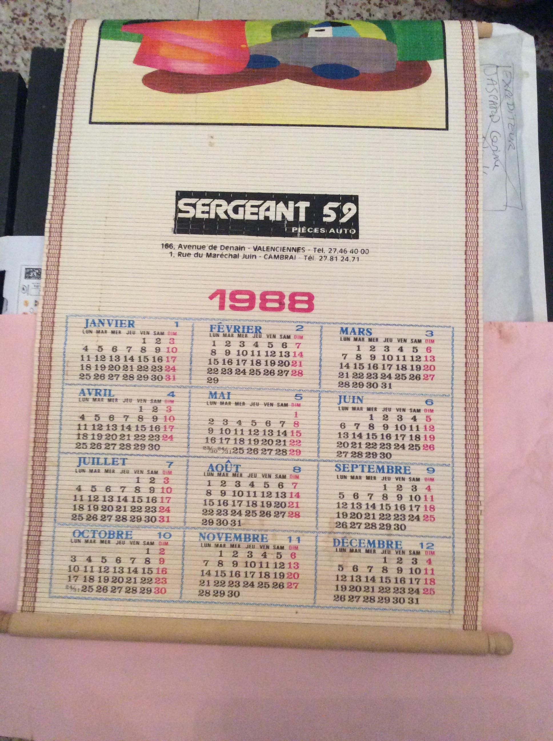 troc de troc calendrier japonais 1988 pour offrir pour un anniversaire 30 ans image 0