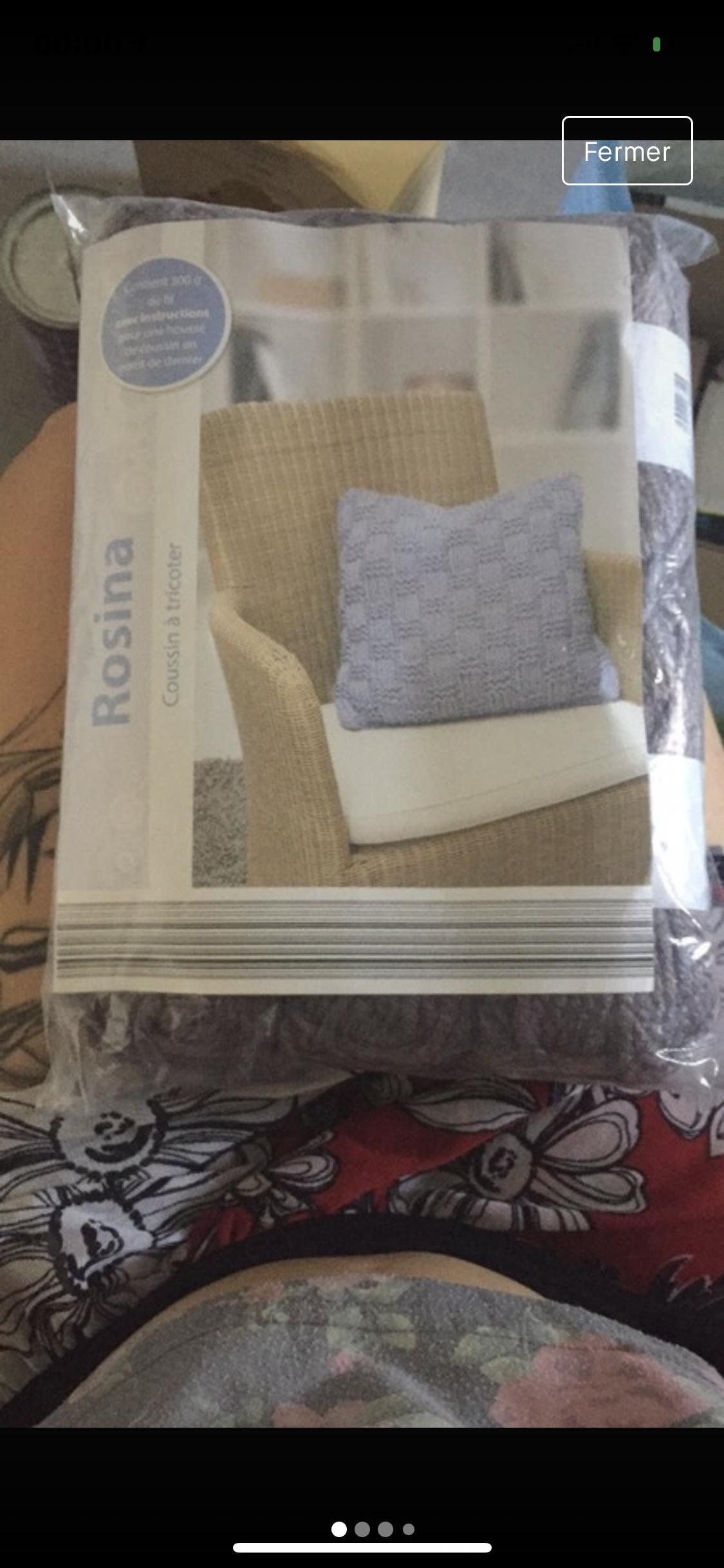 troc de troc *reservé* neuf joli coussin à tricoter image 0