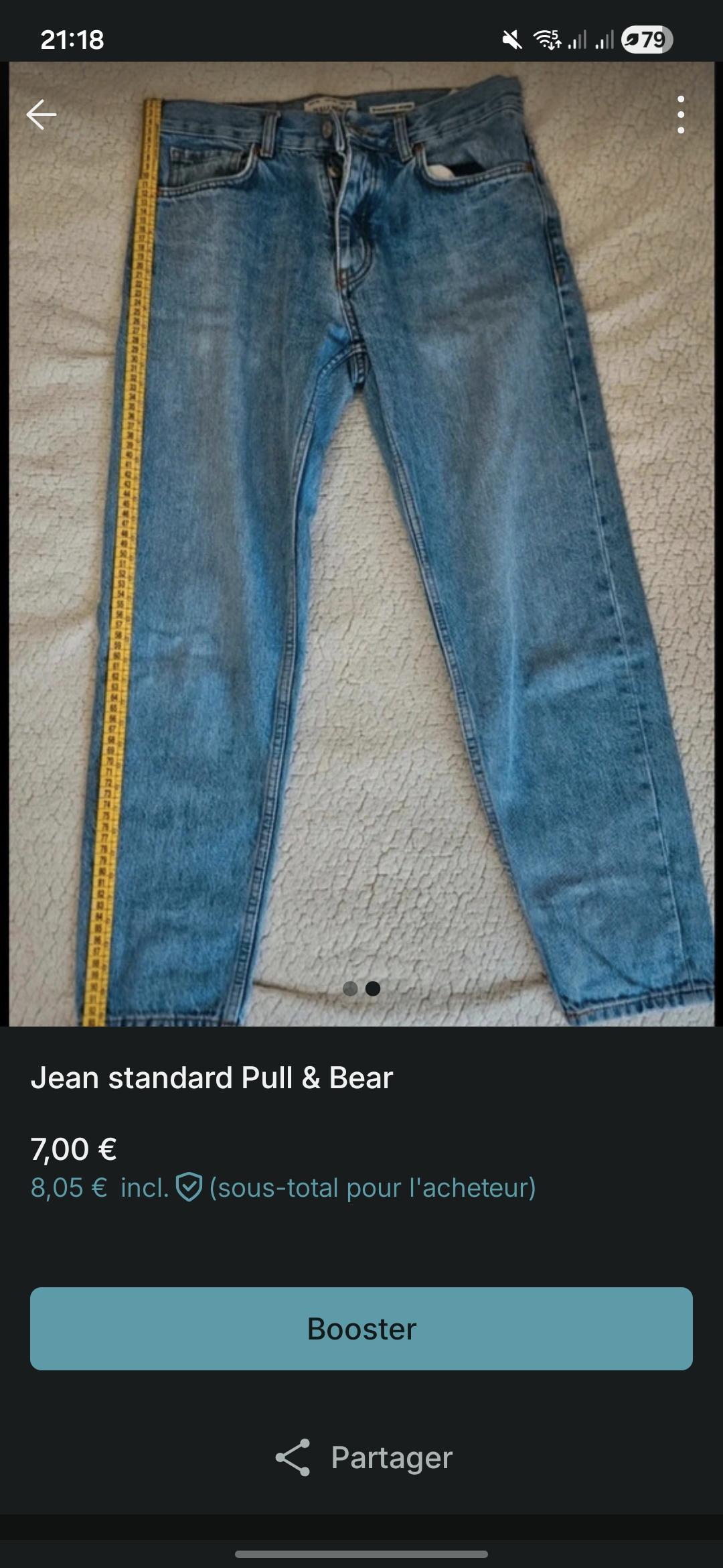 troc de troc jean bleu standard pull and bear image 0