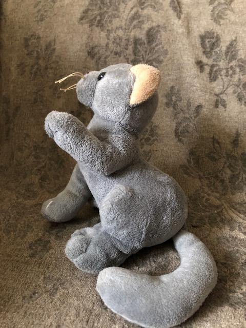 troc de troc (réservé) peluche chat hauteur 15cm approx. accroupi image 1