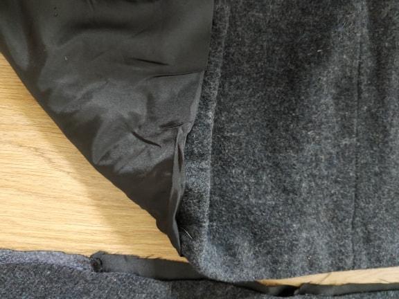 troc de troc chutes de tissu une face type tissu épais effet laine gris image 1