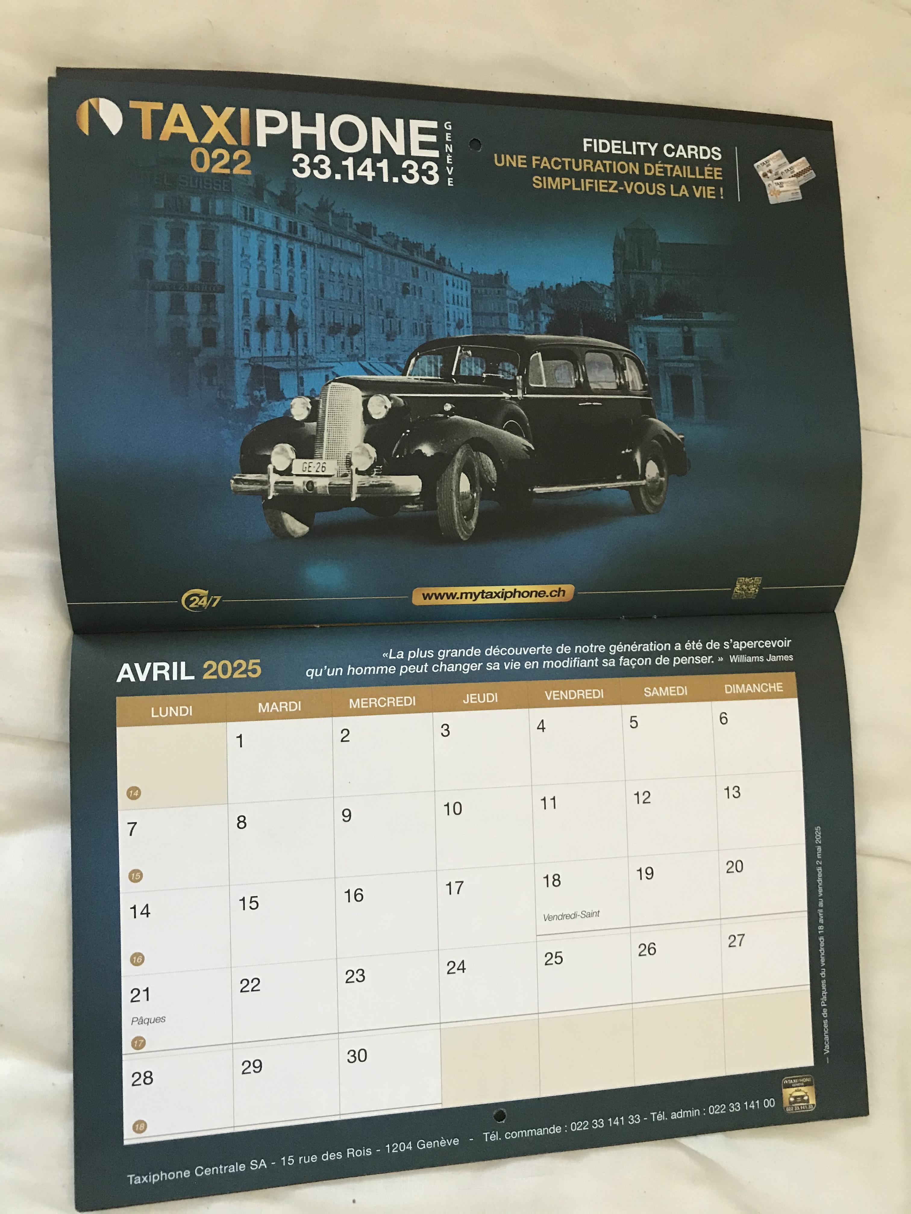 troc de troc calendrier 2025 "automobiles" image 1