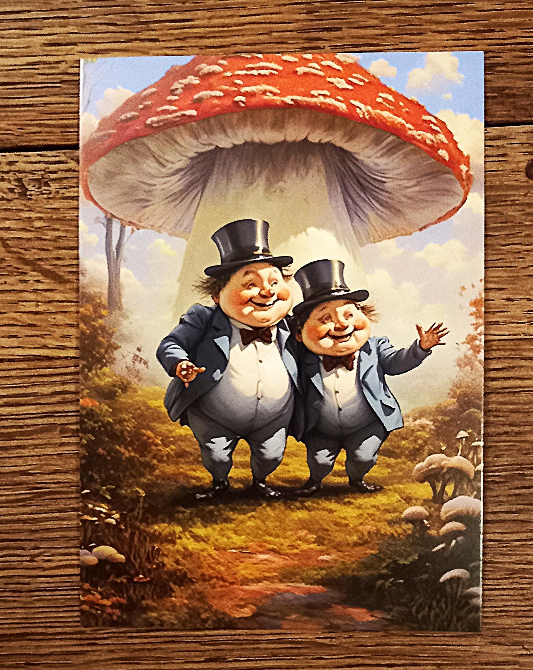 troc de troc carte postale "tweedledum & tweedledee". image 0
