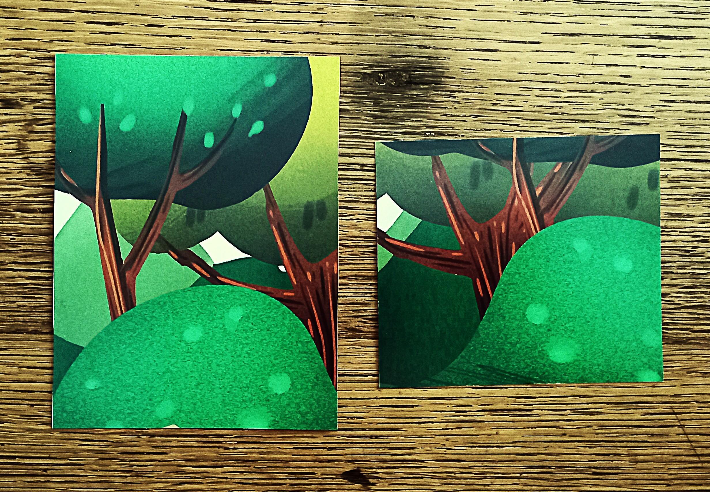 troc de troc 2 petites cartes recto/verso. image 0