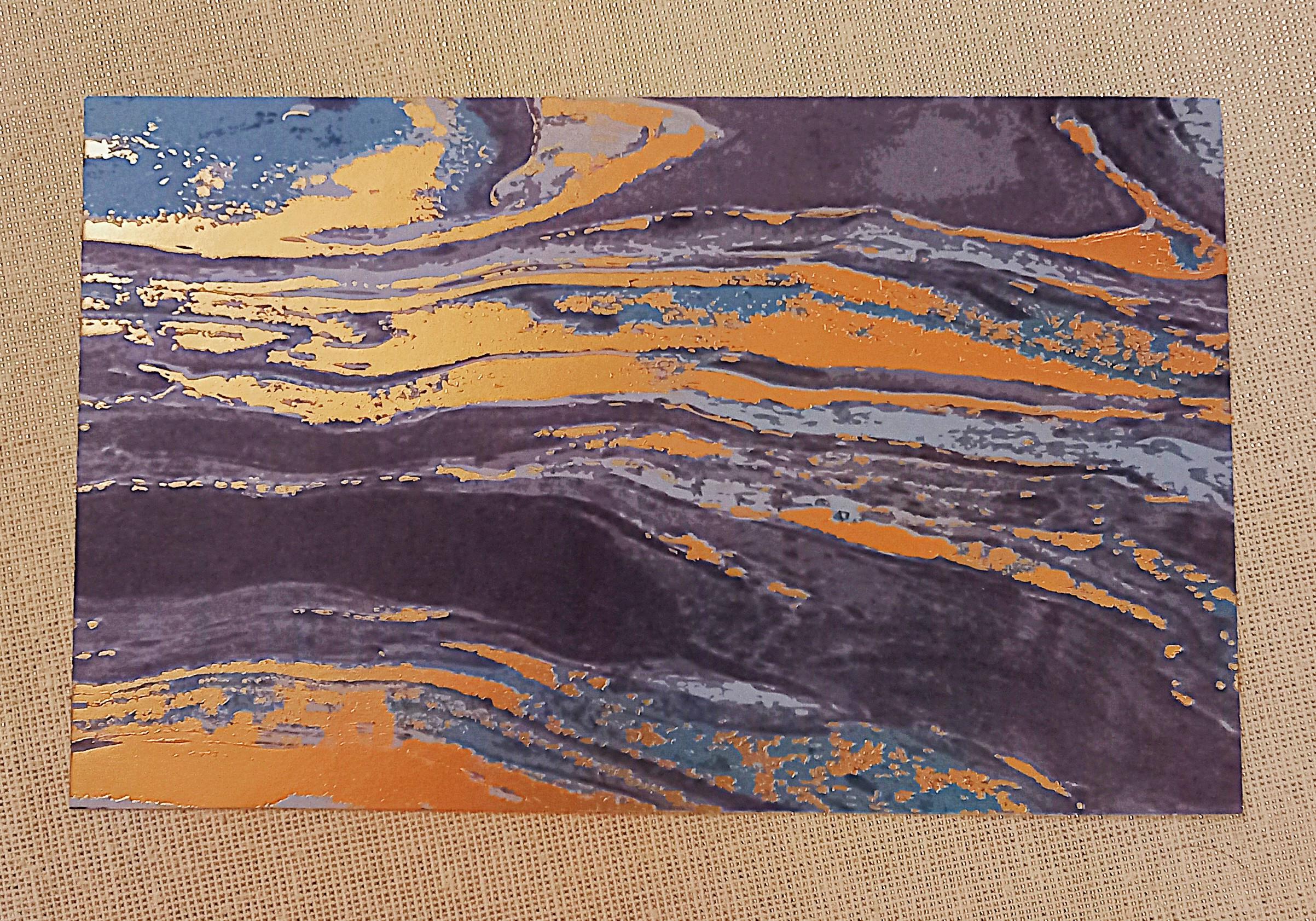 troc de troc papier créatif bleu nuit et doré. image 0