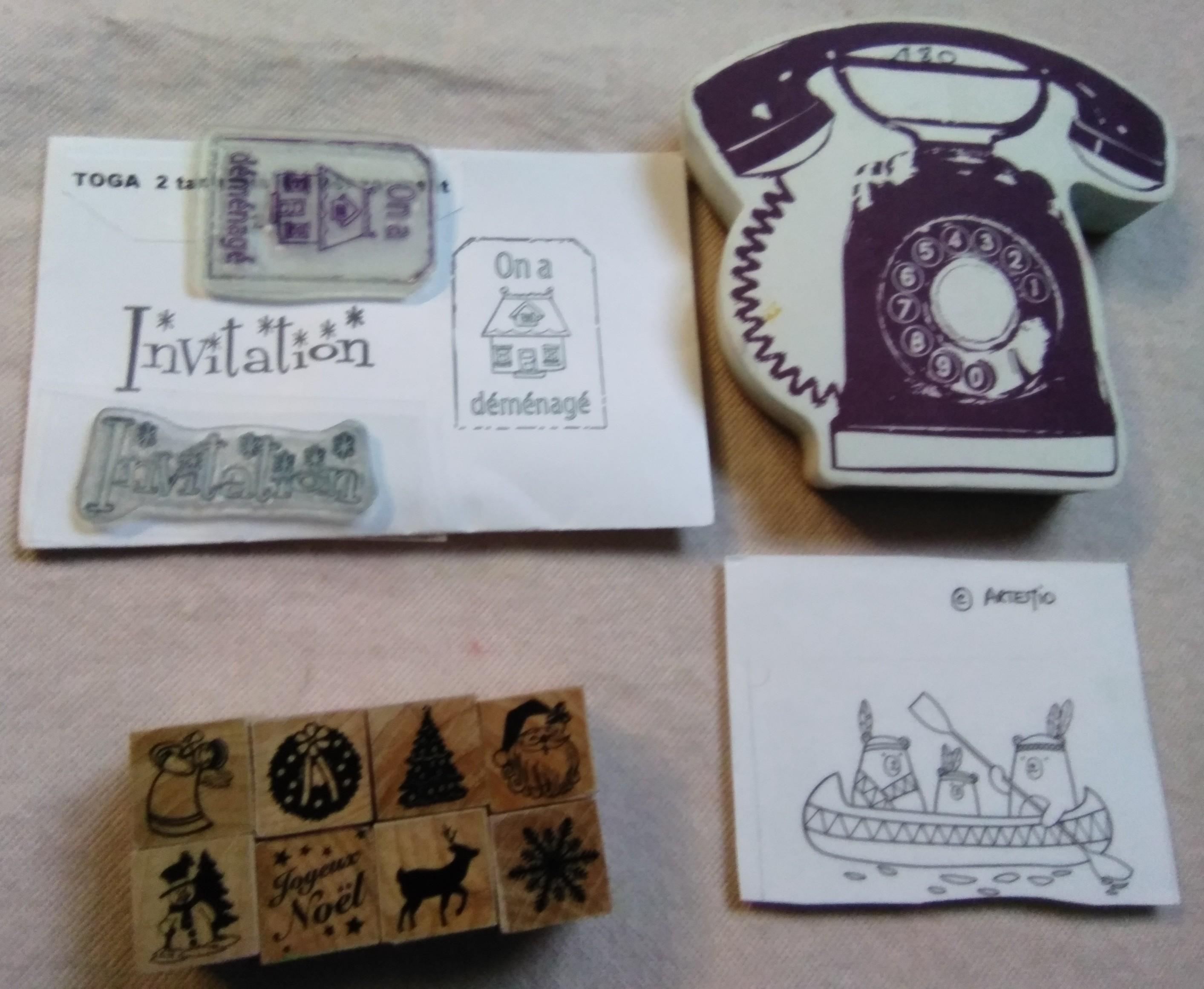 troc de troc lot tampons,  clear stamps, loisirs créatifs, très bon état image 0