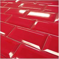 troc de troc carrelage rouge brillant 15 x 7,5 cm - lot de 13 carreaux image 1