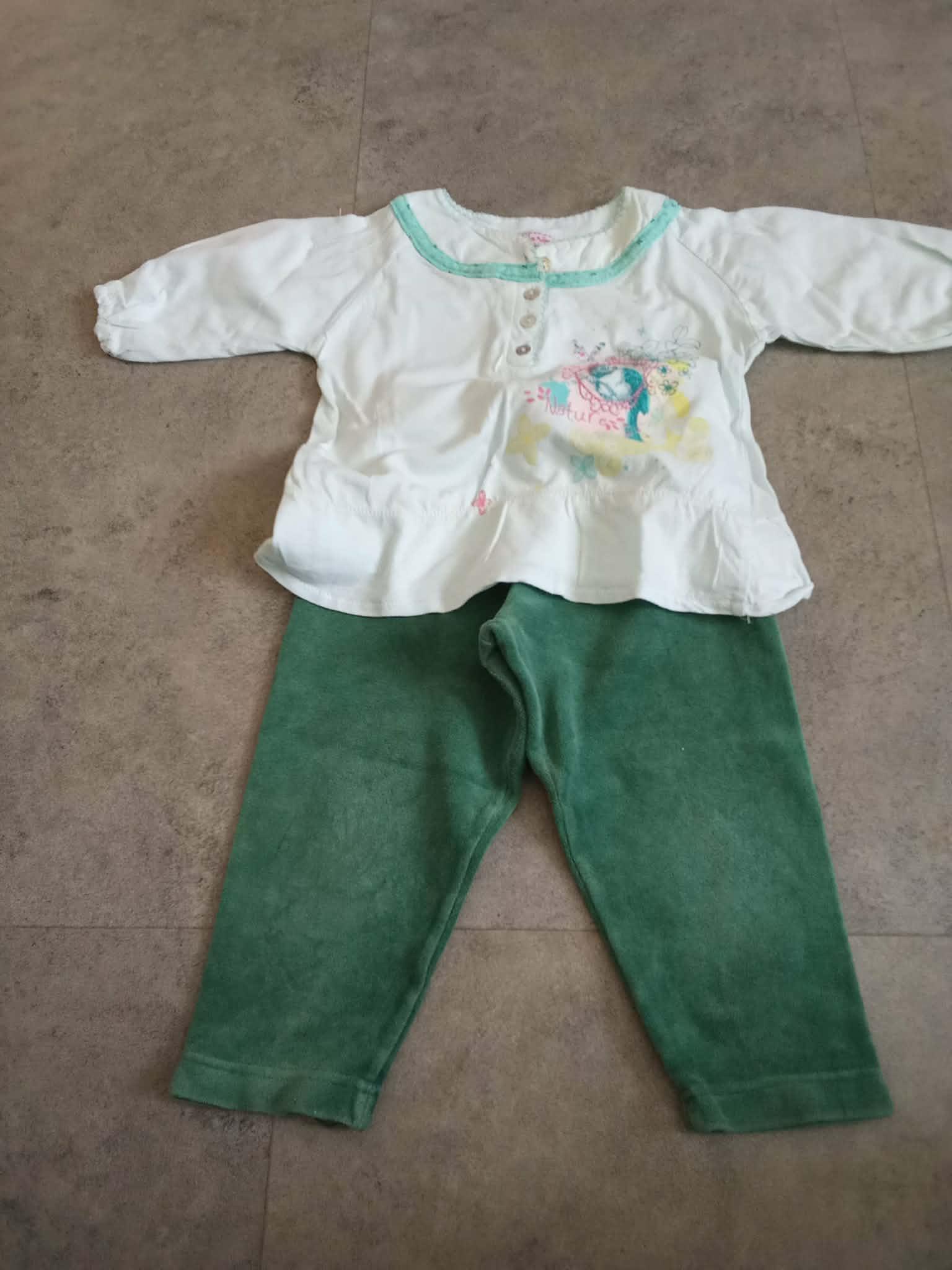 troc de troc ensemble 1 an  vert culotte velours fin image 0