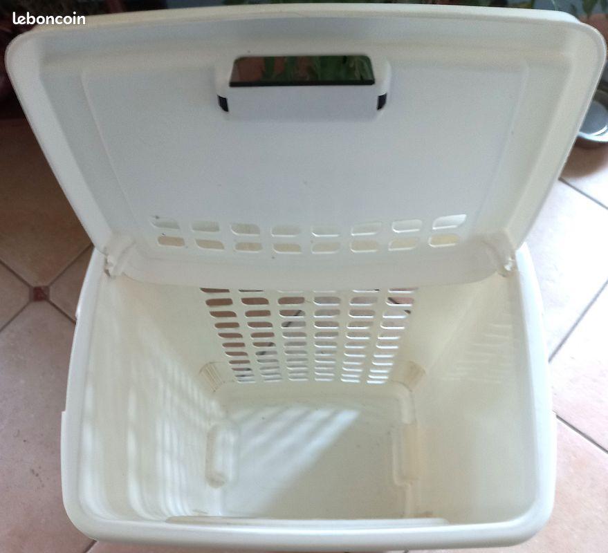 troc de troc échange corbeille à linge curver coloris gris 60l image 2