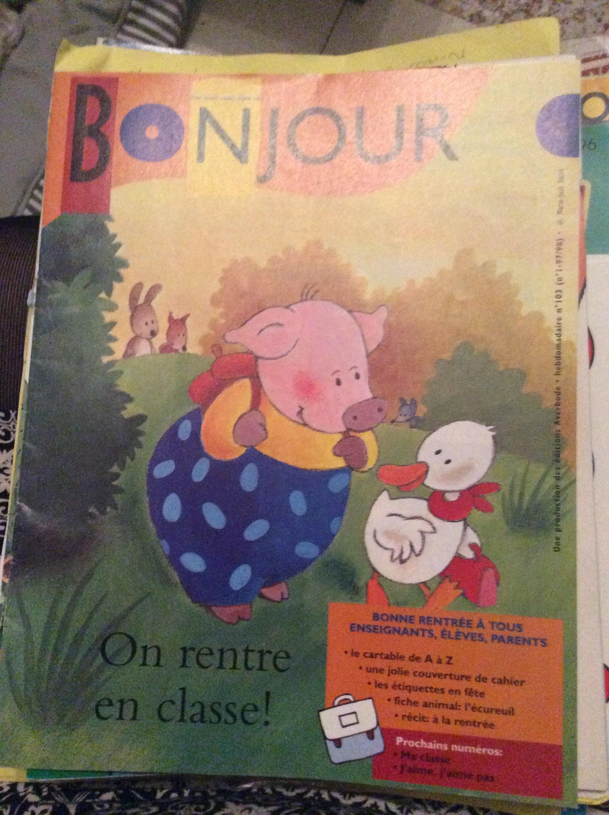 troc de troc revue bonjour pour 6 à 8 ans de septembre 1997 la rentrée image 0