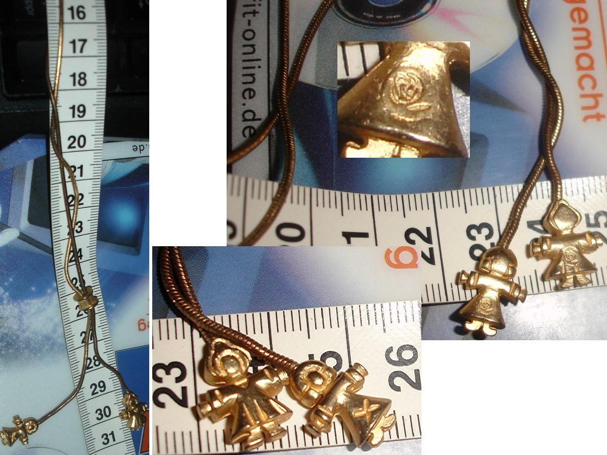 troc de troc vintage collection : sautoir signÉ maille serpent 2 bonhommes image 0