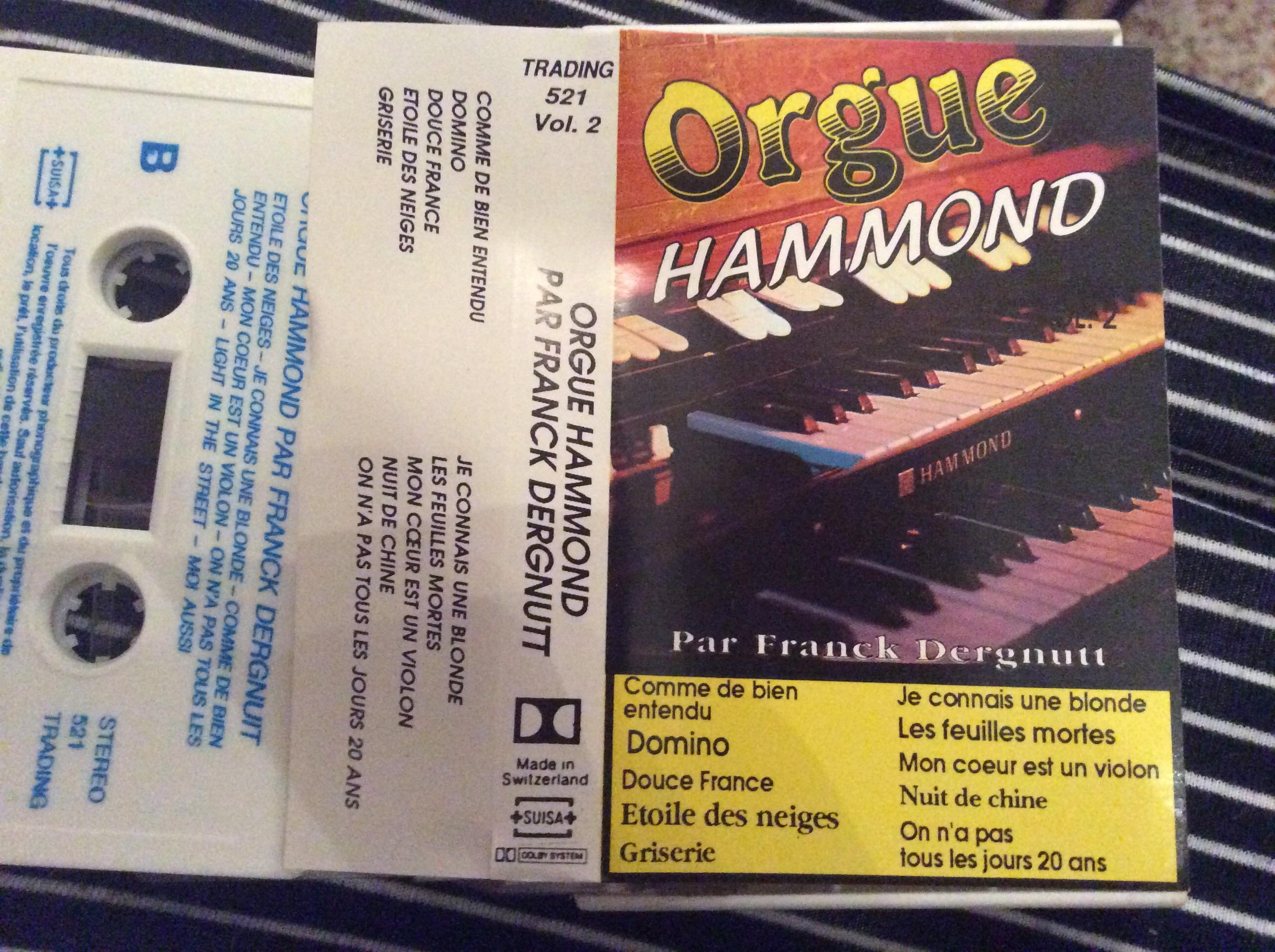 troc de troc cassette  audio orgue hammond par franck dergnutt image 0