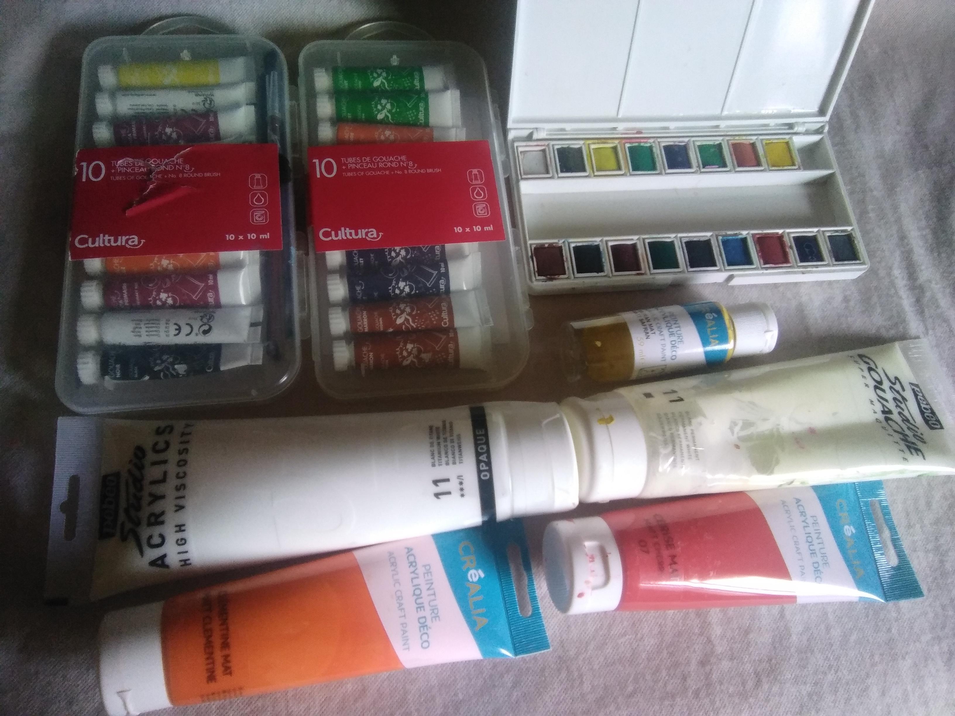 troc de troc lot peintures, loisirs créarifs, neuf image 0
