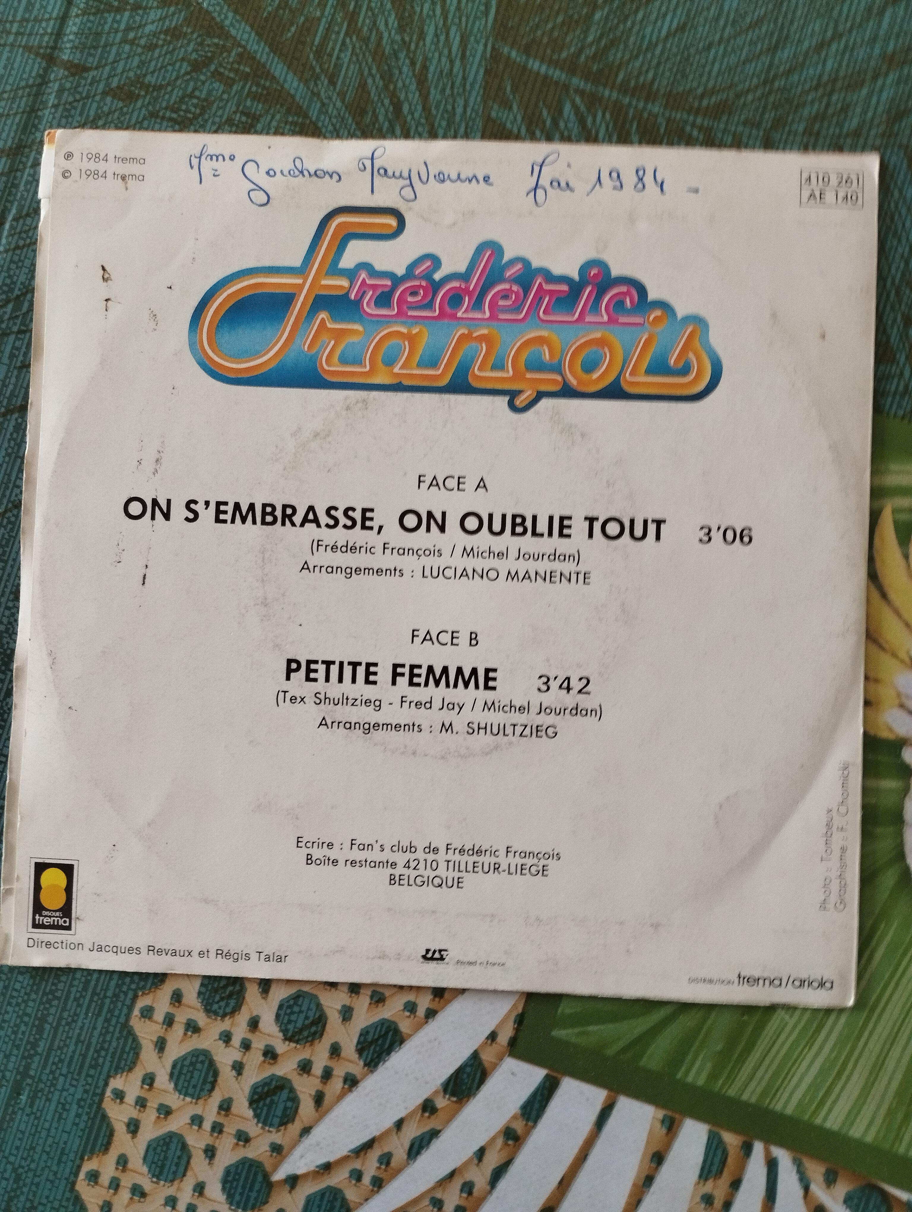 troc de troc disque vinyle 45t frédéric françois image 1